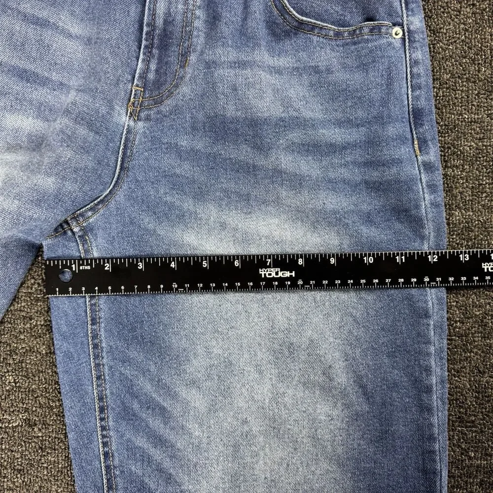 Love Cult Baggy High Rise Jorts Size 7 Y2K Wide Leg Denim Shorts Skater Punk